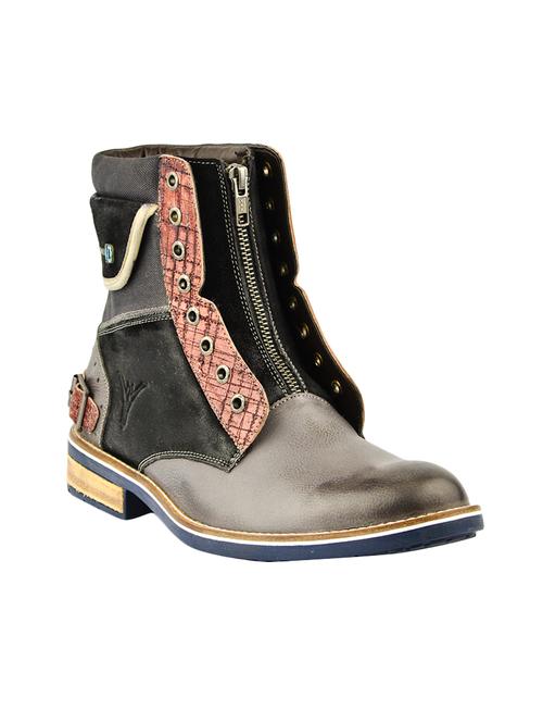 black leather high ankle boots - 14402530 - Very Small Image - 1