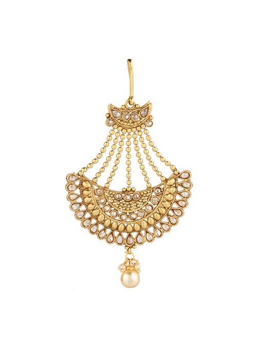 multi colored brass maang teekas & passa - 14402594 - Very Small Image - 1