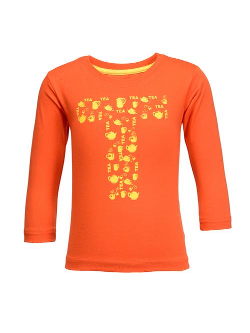 orange cotton tshirt - 14403335 - Very Small Image - 1