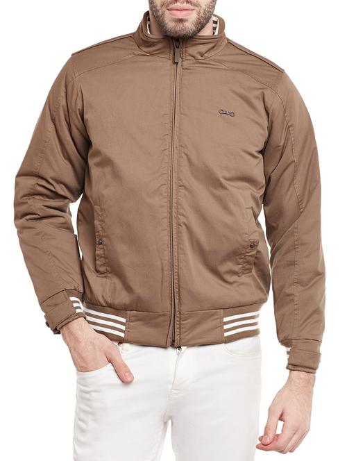 brown nylon casual jacket - 14404936 - Very Small Image - 1
