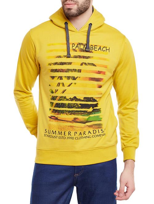 yellow polyester printed sweatshirt - 14404956 - Very Small Image - 1