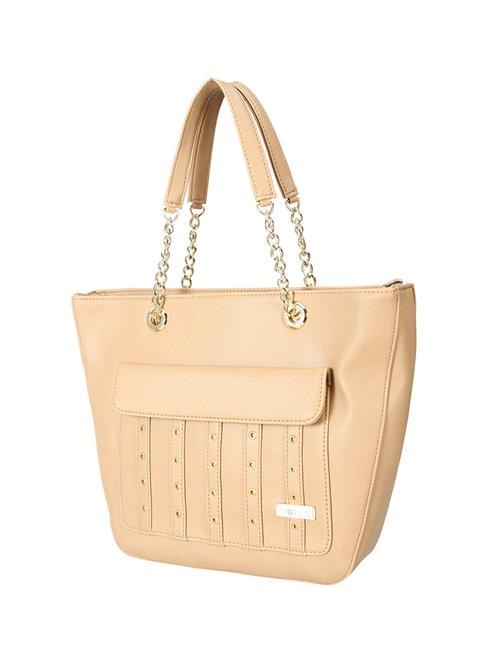 beige leatherette regular handbag - 14405704 - Very Small Image - 1