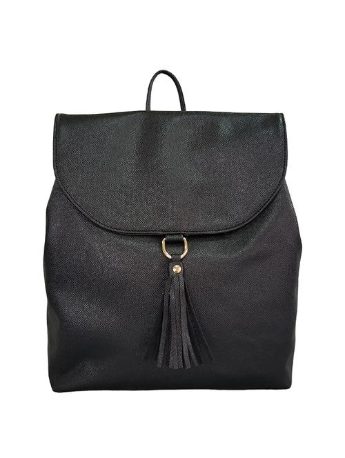 black leatherette fashion backpack - 14408042 - Very Small Image - 1