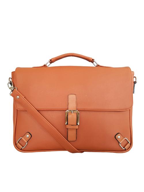 tan leatherette regular sling bag - 14408075 - Very Small Image - 1