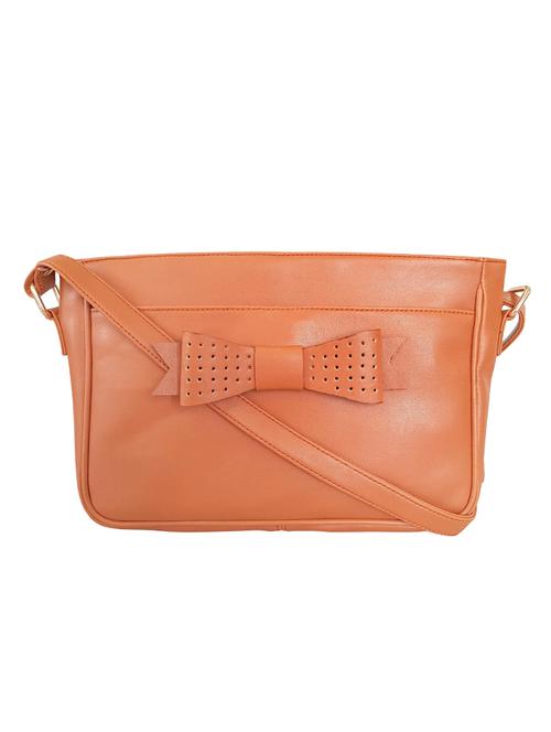 tan leatherette regular sling bag - 14408076 - Very Small Image - 1