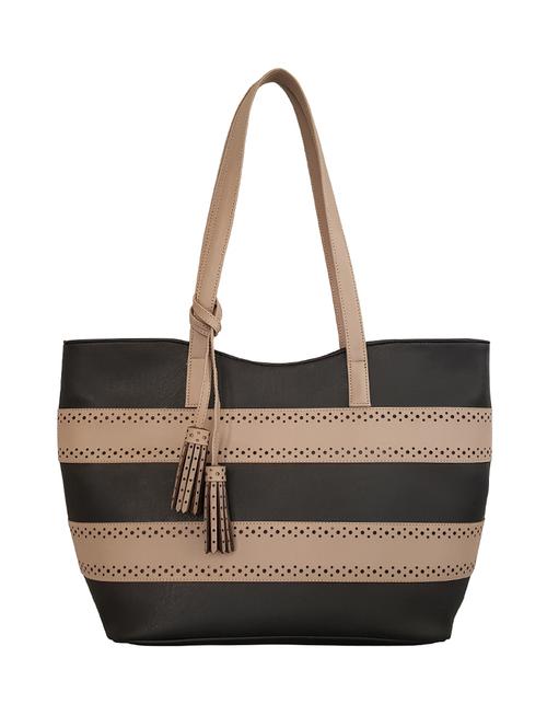 black leatherette regular handbag - 14408078 - Very Small Image - 1