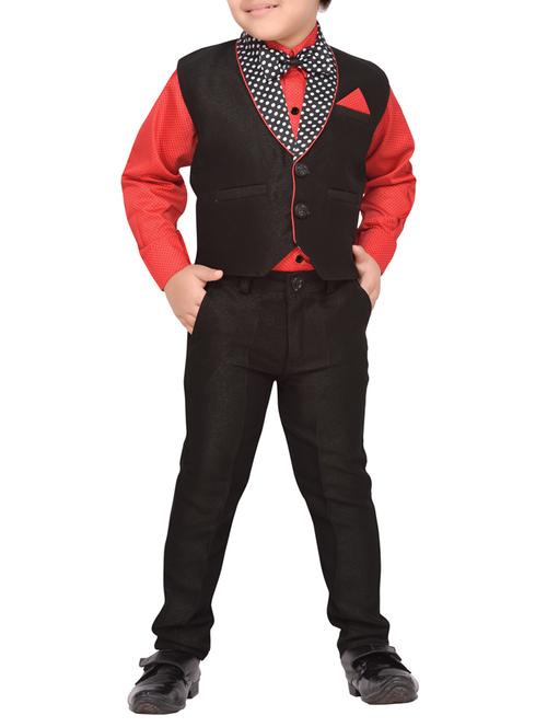 black cotton blend suit set - 14408648 - Very Small Image - 1