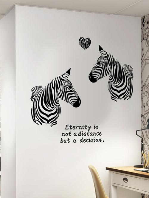 zebra with quotes theme wall stickers - 14408996 - Very Small Image - 1
