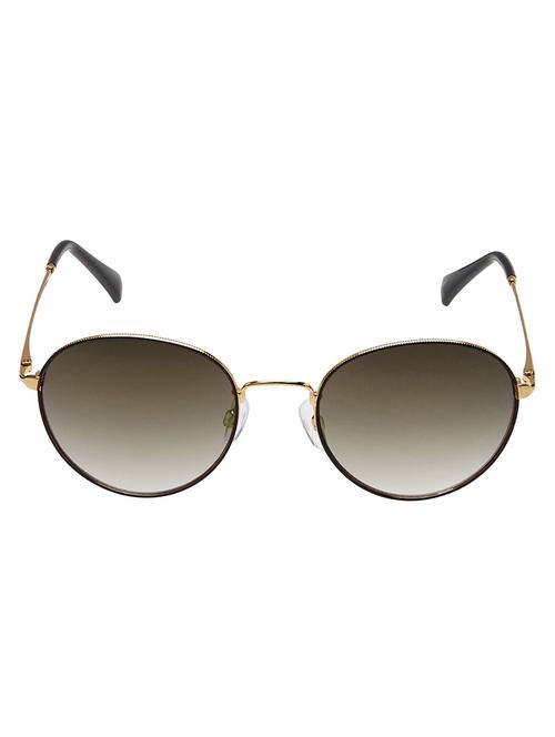 idee mirrored round women's sunglasses - (ids2263c1sg|53|smoke gradient with gold mir color) - 14409827 - Very Small Image - 1