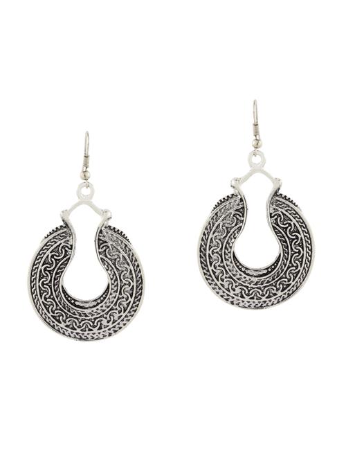 silver brass drop earrings - 14410034 - Very Small Image - 1