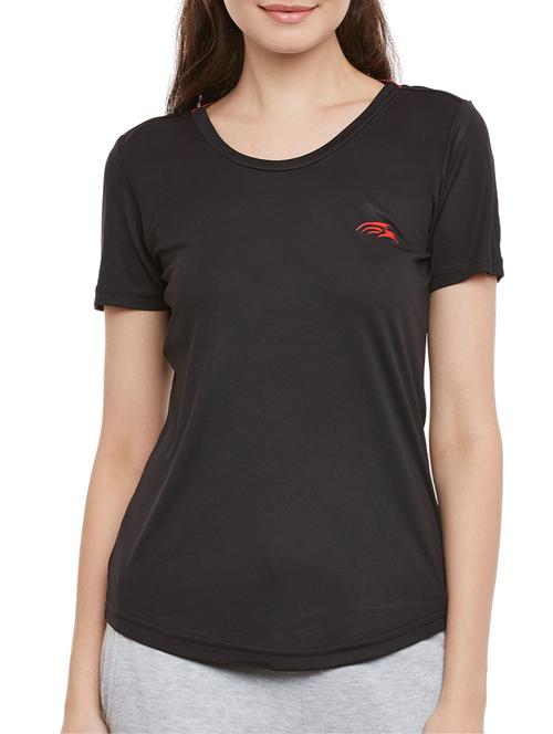 solid black casual tee - 14410085 - Very Small Image - 1