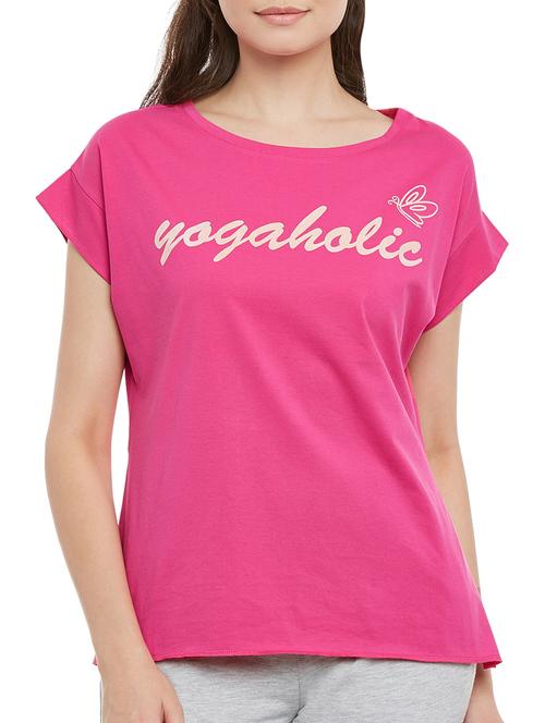 pink cotton casual tee - 14410100 - Very Small Image - 1