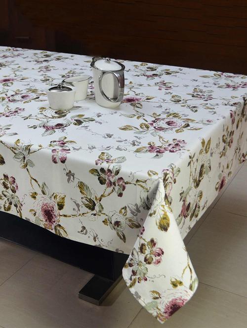 white floral print table cover - 14410261 - Very Small Image - 1
