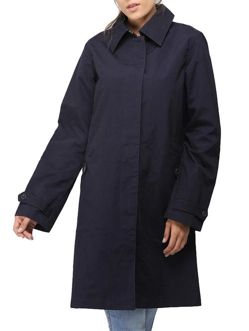 navy blue cotton casual coat - 14410866 - Very Small Image - 1