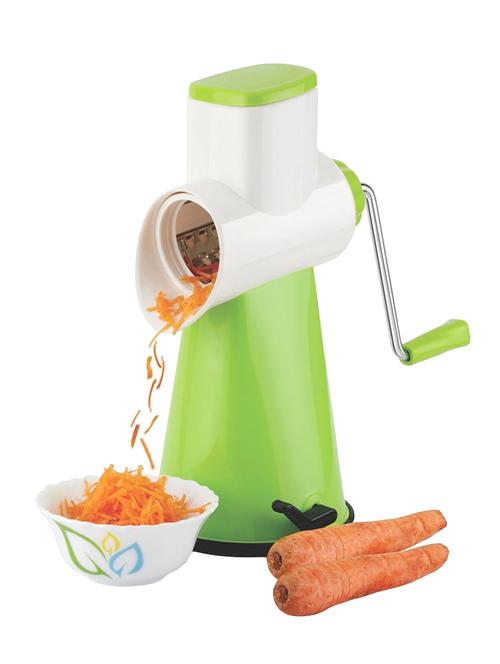 jen 3in1 rotary vegetable cutter, shredder, grater & slicer dicer (green) - 14411284 - Very Small Image - 1
