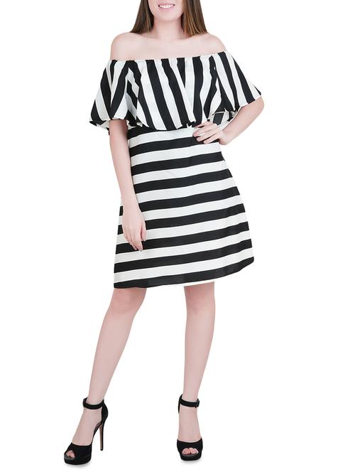 multi colored poly crepe dress - 14412981 - Very Small Image - 1