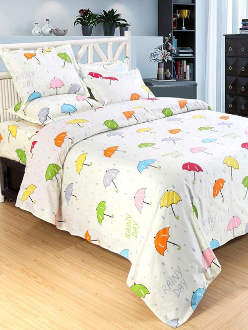 white polycotton bedsheet - 14416404 - Very Small Image - 1