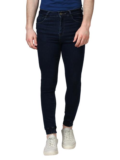 blue cotton skinny fit plain jeans - 14416702 - Very Small Image - 1