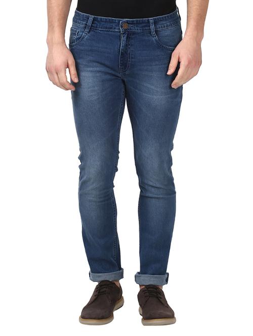 blue cotton washed jeans - 14416703 - Very Small Image - 1
