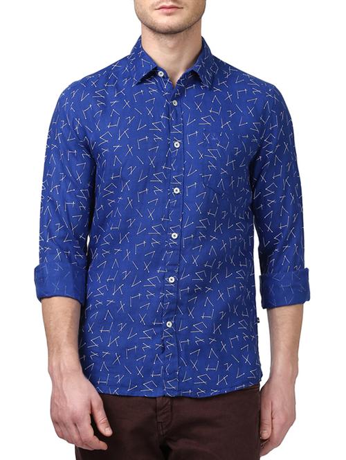 blue linen casual shirt - 14416736 - Very Small Image - 1