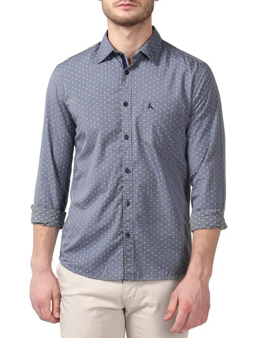 blue cotton casual shirt - 14416767 - Very Small Image - 1