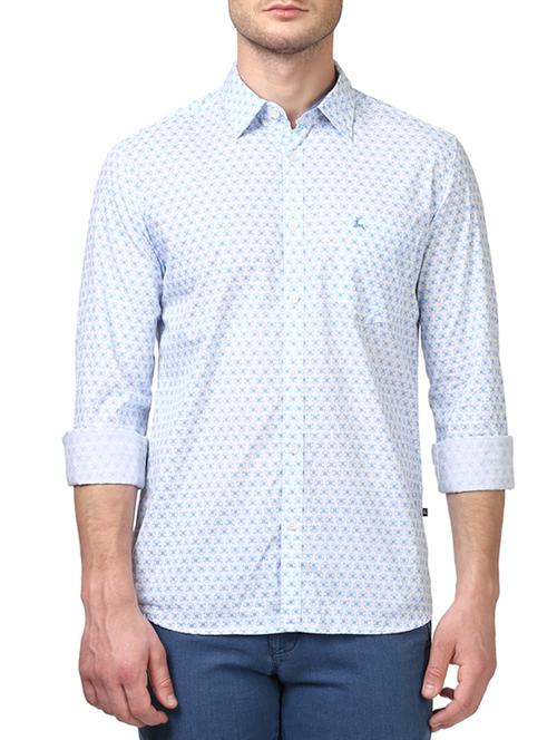 blue cotton casual shirt - 14416770 - Very Small Image - 1