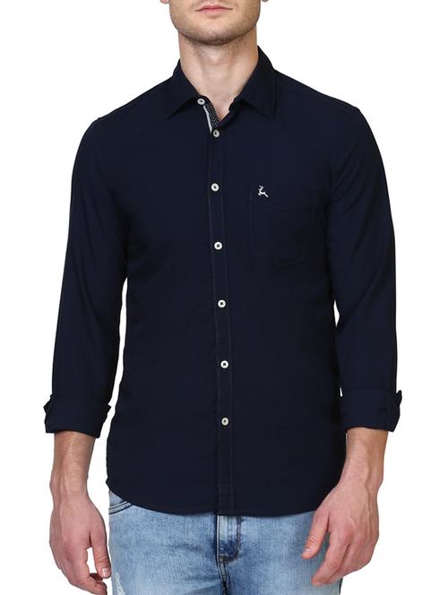 blue polyester casual shirt - 14416828 - Very Small Image - 1