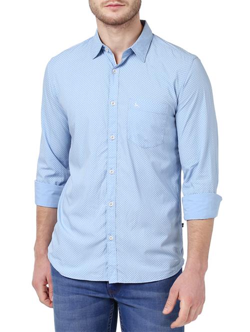 blue polyester casual shirt - 14416871 - Very Small Image - 1