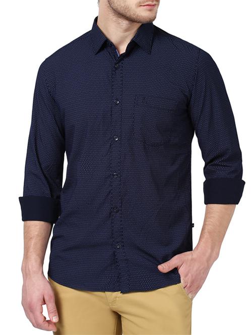 blue polyester casual shirt - 14416878 - Very Small Image - 1