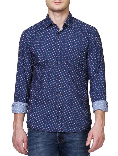 blue cotton casual shirt - 14416880 - Very Small Image - 1