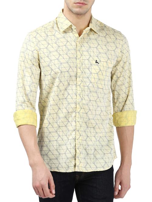 yellow cotton casual shirt - 14416884 - Very Small Image - 1