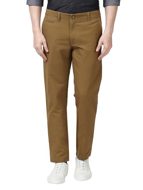 beige cotton chinos casual trousers - 14417226 - Very Small Image - 1