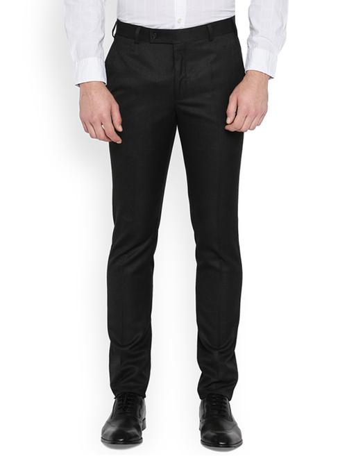 black rayon chinos casual trousers - 14417232 - Very Small Image - 1