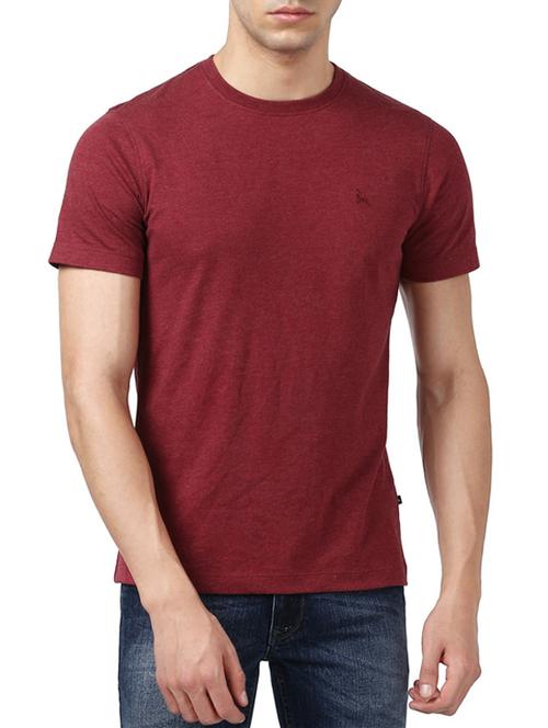 maroon cotton t-shirt - 14417492 - Very Small Image - 1