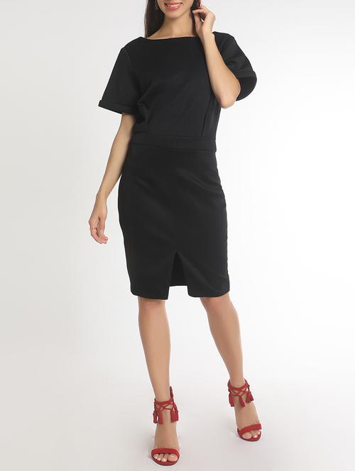 black polyester sheath dress - 14418180 - Very Small Image - 1
