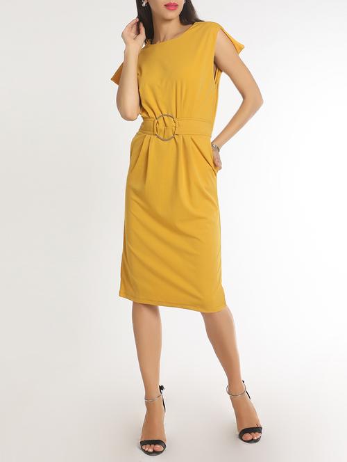 yellow belted dress - 14418188 - Very Small Image - 1