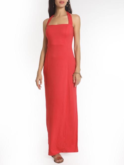 halter-neck maxi dress - 14418202 - Very Small Image - 1