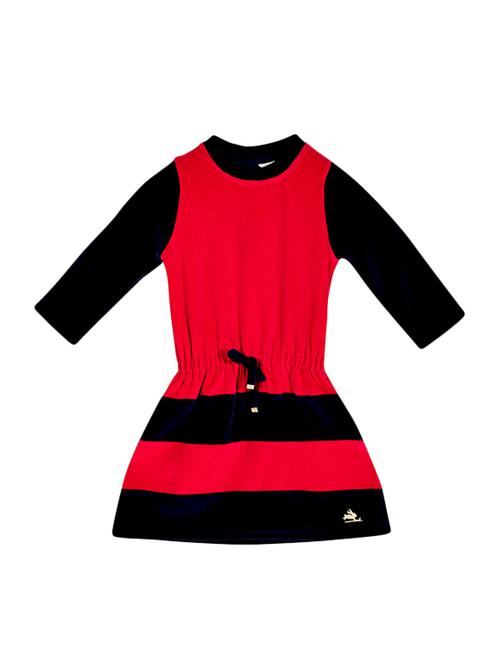 drawstring waist color block frock - 14418722 - Very Small Image - 1