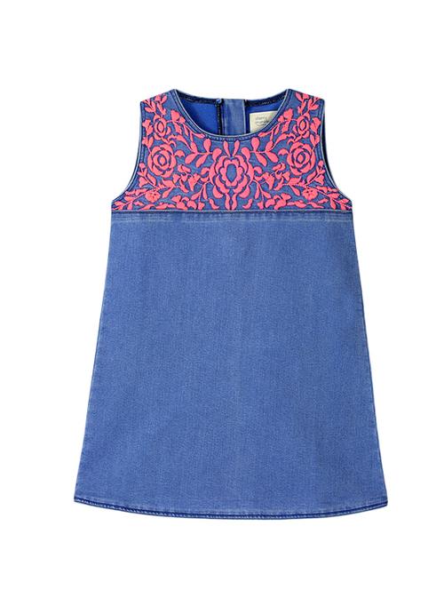 blue cotton frock - 14418755 - Very Small Image - 1