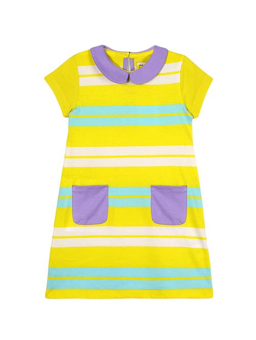 pocket patch contrast striped frock - 14418764 - Very Small Image - 1
