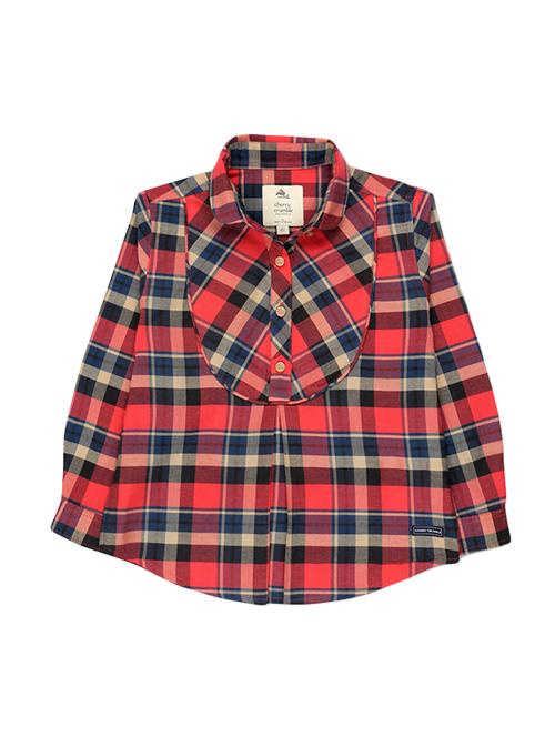 pleat detail checkered top - 14418806 - Very Small Image - 1