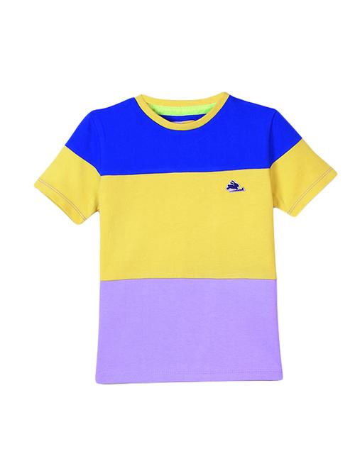 round neck color block t-shirt - 14418848 - Very Small Image - 1
