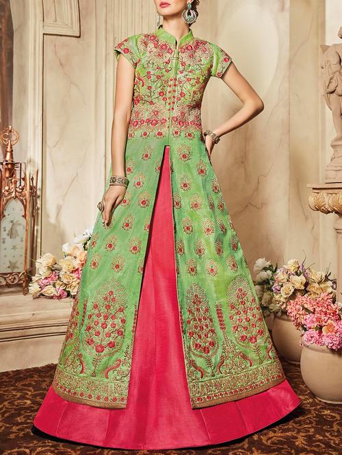 green lehenga jacket without dupatta - 14419607 - Very Small Image - 1