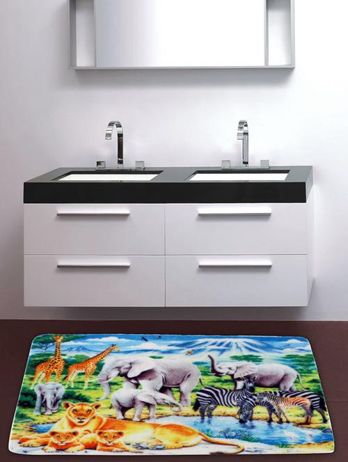 cortina microfiber bathroom non-slip printed mats - 14421077 - Very Small Image - 1