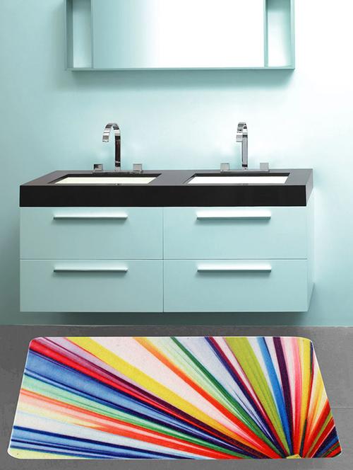 cortina microfiber bathroom non-slip printed mats - 14421081 - Very Small Image - 1