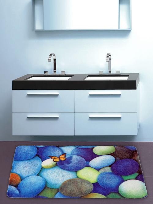 cortina microfiber bathroom non-slip printed mats - 14421082 - Very Small Image - 1