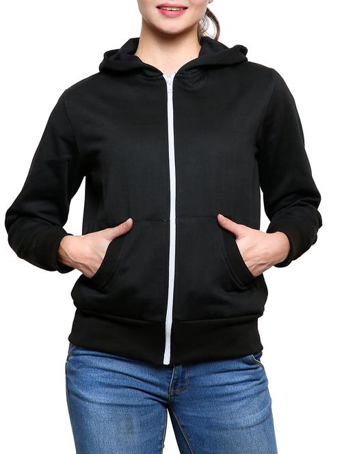 hooded neck solid solid jacket - 14421993 - Very Small Image - 1