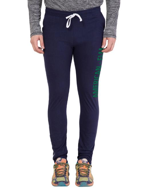 navy blue cotton track pant - 14424807 - Very Small Image - 1