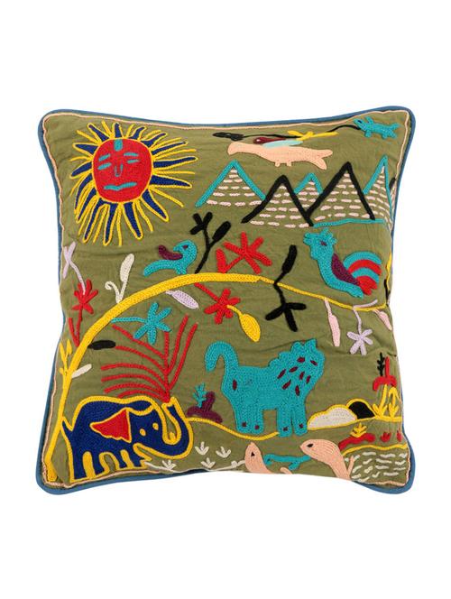 cotton single rajasthani traditional cushion cover by rajrang - 14425380 - Very Small Image - 1
