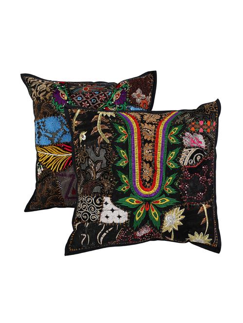 cotton set of 2 rajasthani traditional cushion cover by rajrang - 14425433 - Very Small Image - 1
